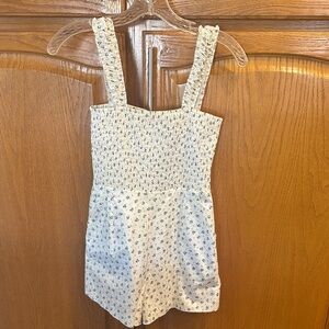 Princess Polly Brand New Floral Print Romper with Ruffled Straps size 4